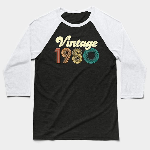 40th birthday gifts for men and women 1980 gift 40 years old Baseball T-Shirt by CheesyB